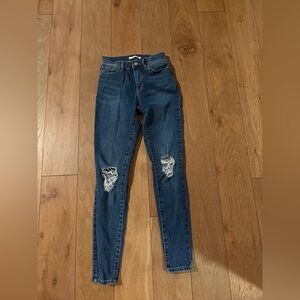 PacSun Distressed Blue Skinny Jeans